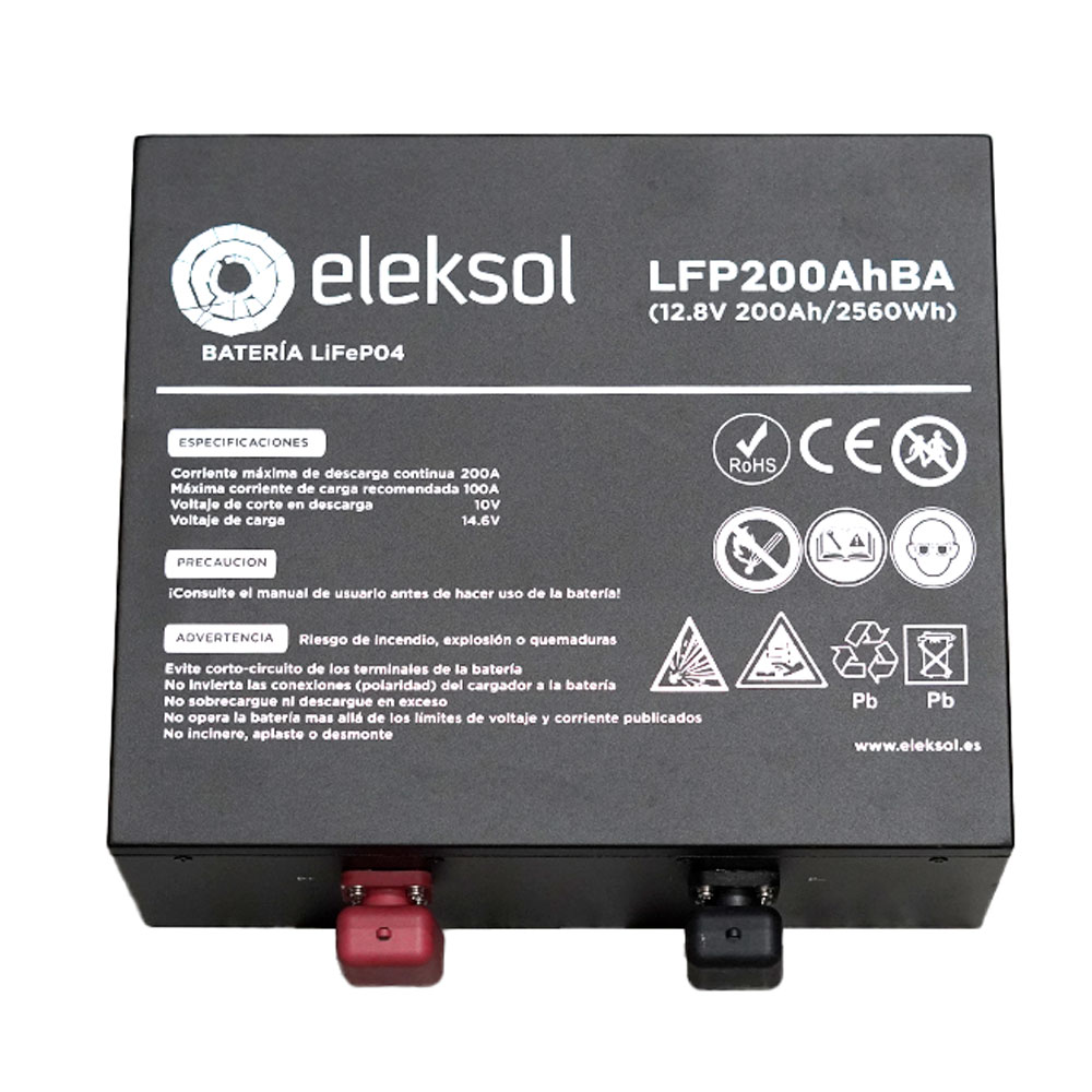 Batería Litio Eleksol 200Ah/12,8V Bluetooth Bajo Asiento