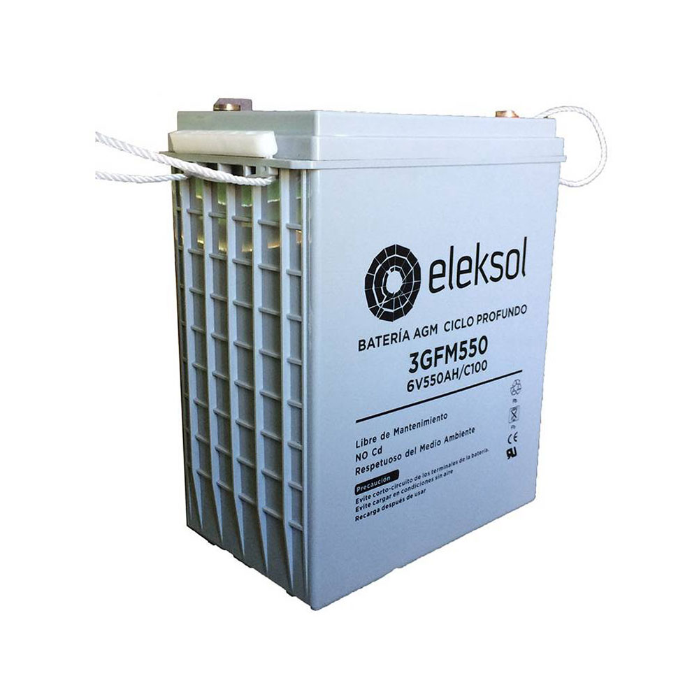 6V/550Ah AGM Batería Eleksol