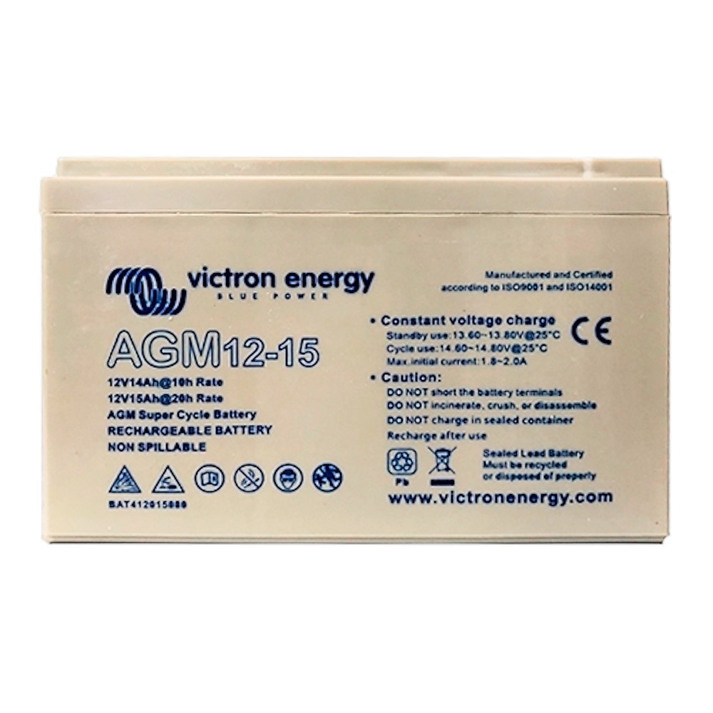 12V/15Ah  AGM Super Cycle Batt. (Faston 6.3x0.8mm)