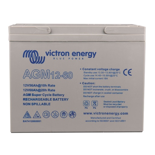 [BAT412060082] 12V/60Ah  AGM Super Cycle Batt. (M5)