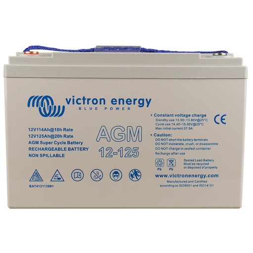 [BAT412112081] 12V/125Ah AGM Super Cycle Batt. (M8)