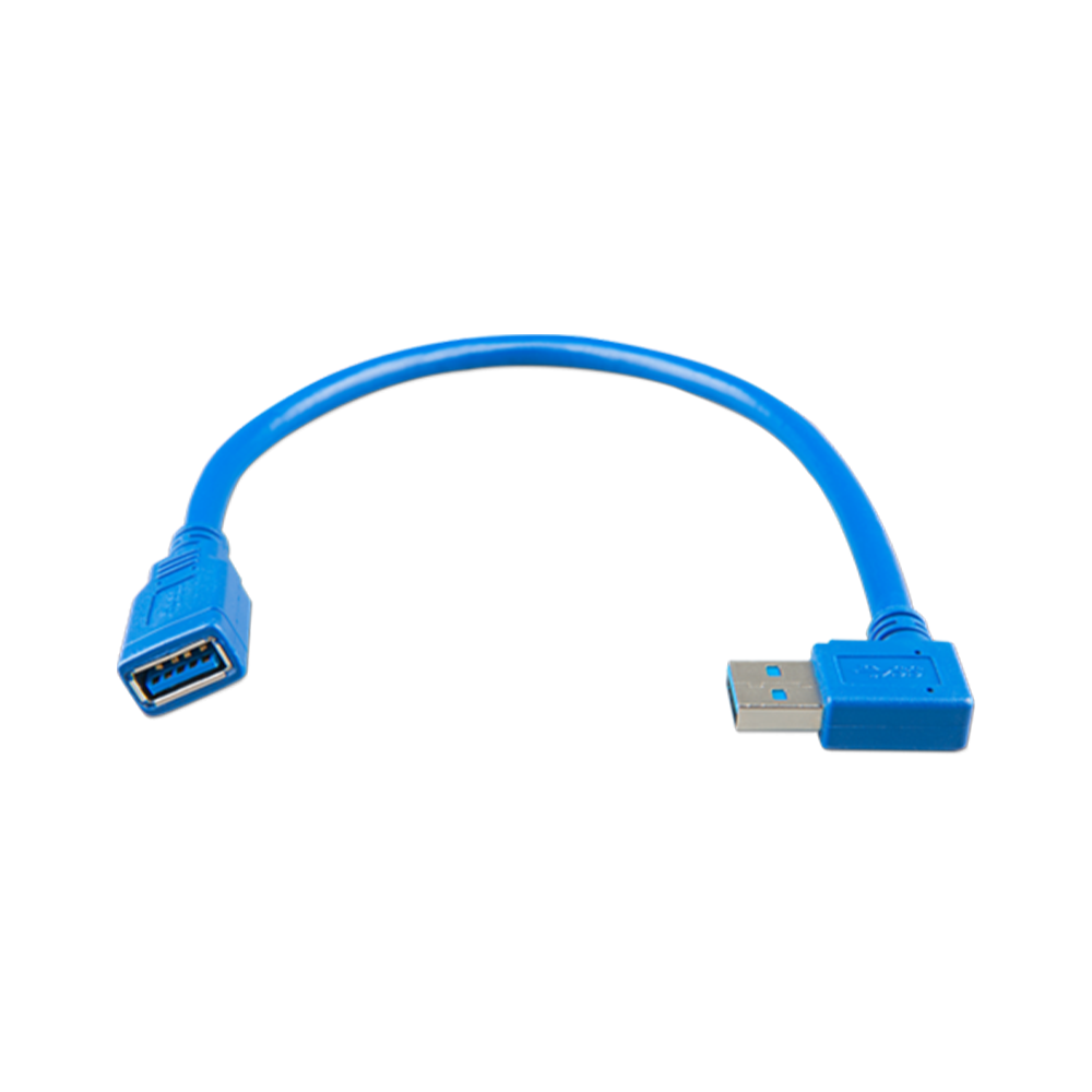 USB extension cable 0,3m one side right angle