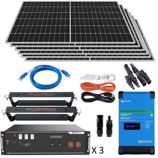 [AI-8.5K] KIT Sistema Aislado Litio 8.500W h/día