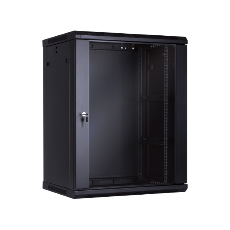 Armario Baterías Rack Mural Ideal RME 12u 1c - Puerta de Cristal 600x450x640