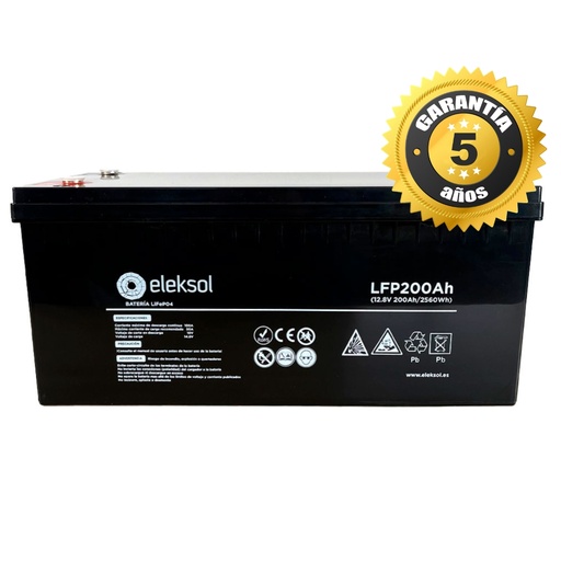 [LFP200AHBT] Batería Litio Eleksol 200Ah/12,8V Bluetooth