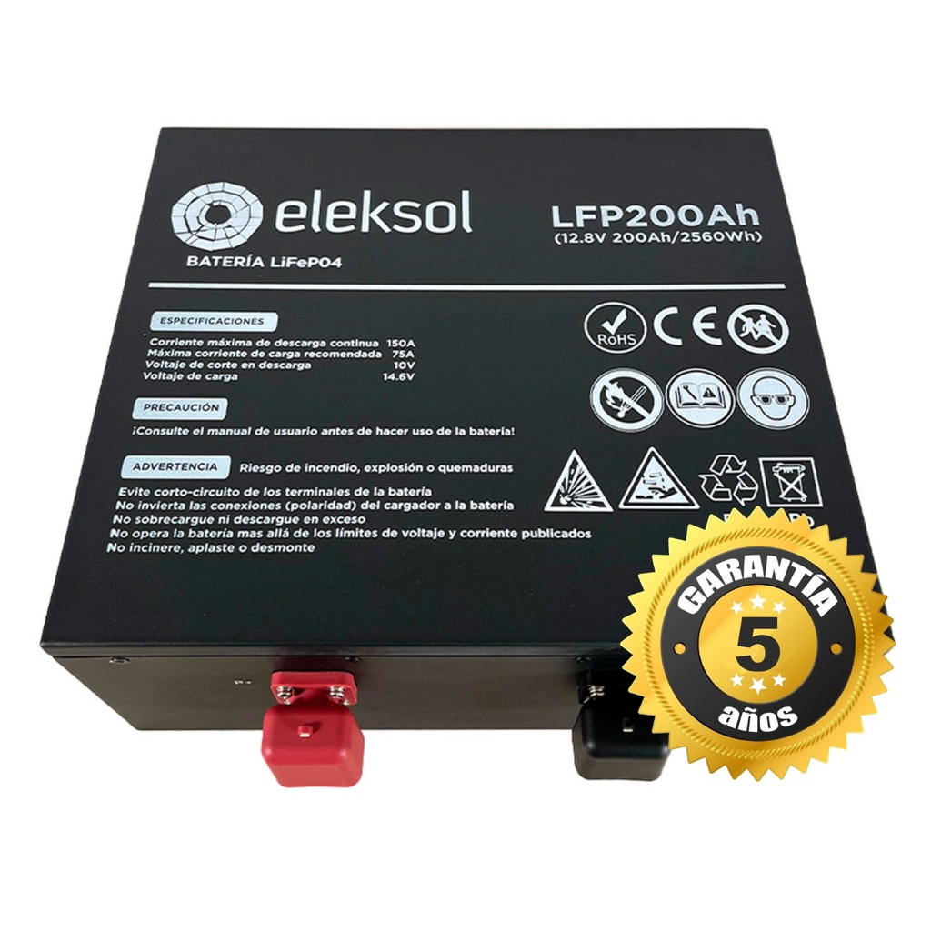 Batería Litio Eleksol 200Ah/12,8V Bluetooth Bajo Asiento V2