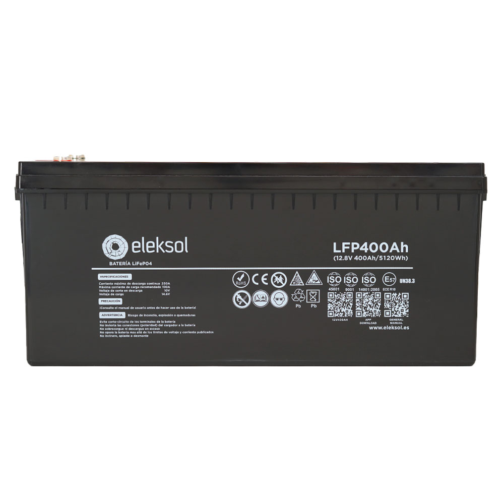 Batería Litio Eleksol 400Ah/12,8V Bluetooth V2