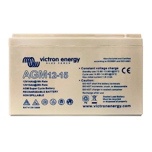 [BAT412015080] 12V/15Ah  AGM Super Cycle Batt. (Faston 6.3x0.8mm)