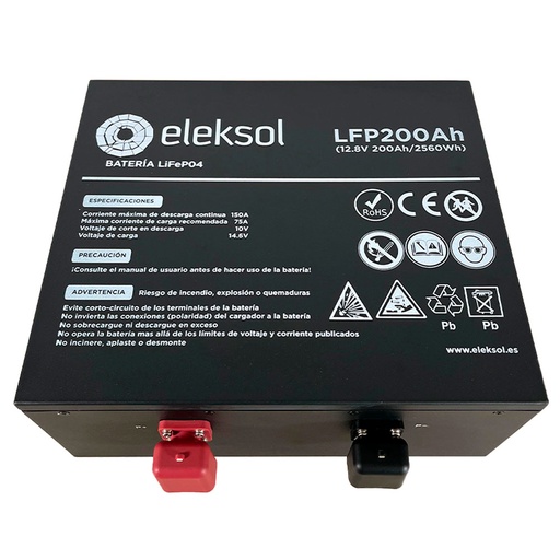 [LFP200AHBTBA] Batería Litio Eleksol 200Ah/12,8V Bluetooth Bajo Asiento